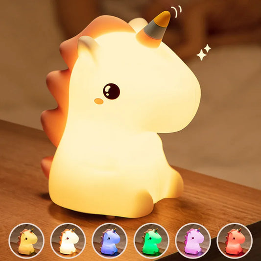 Magical Unicorn LED Light: Rechargeable, Touch-Controlled, Perfect Gift for Kids!